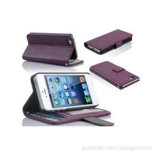 Shock Proof Leather Apple iPhone Case Purple Sheepskin Mobi